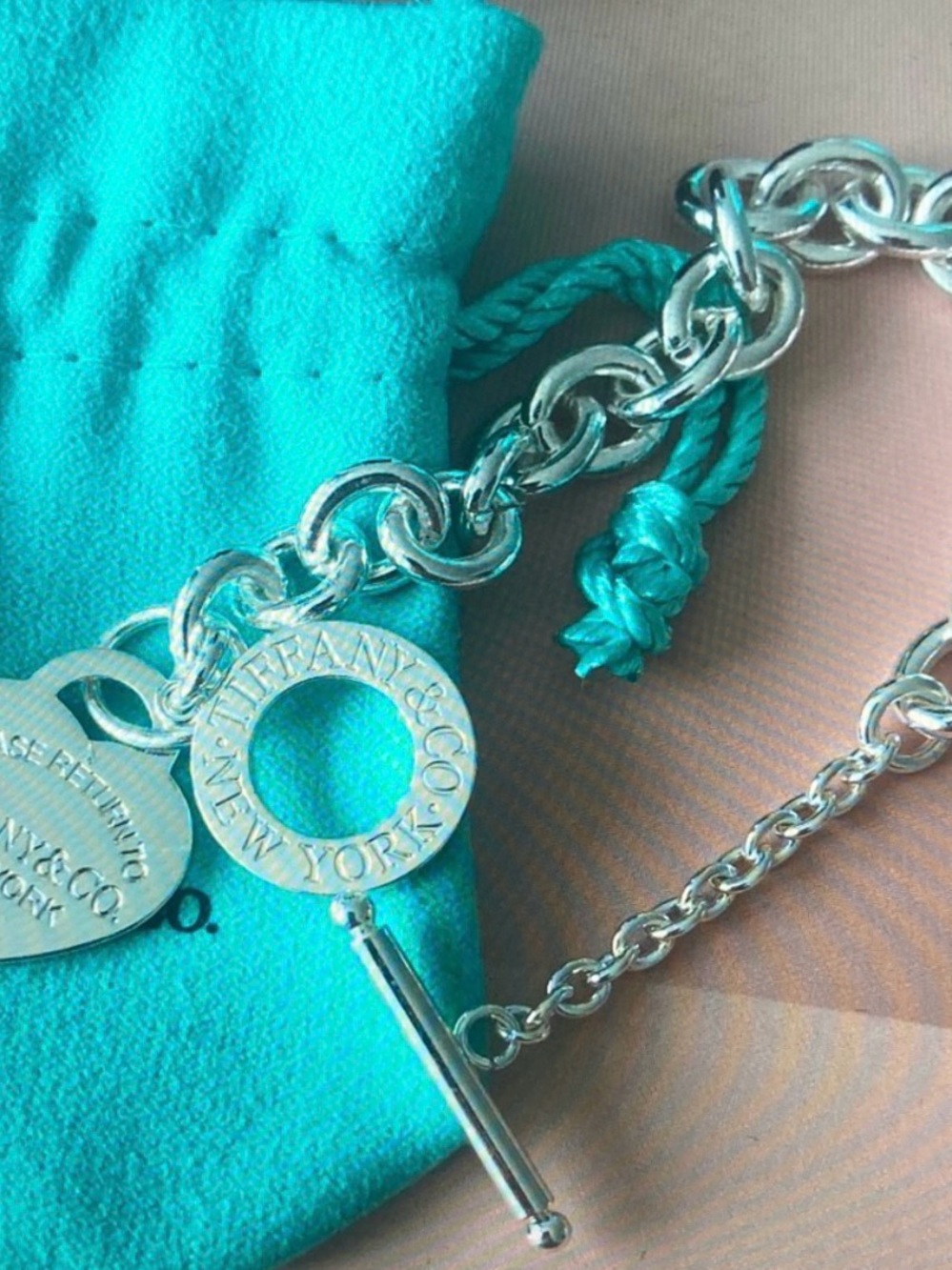 Return to Tiffany Heart Tag Toggle Bracelet in Silver